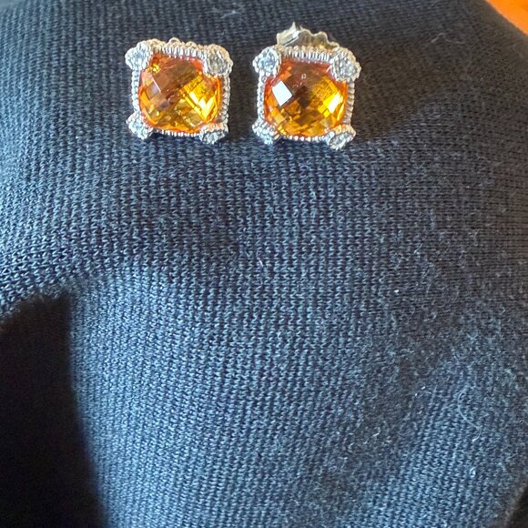 Stunning Citrine Earrings, Judith Ripka - Picture 4 of 4